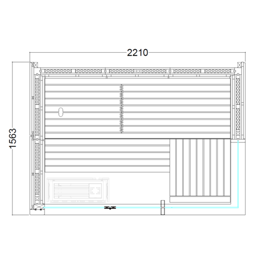 Harvia Lindea View Luxury 2-3 Person | Thermo Wood Reversible Sauna | With Virta 8KW Heater Thermo Wood Exterior and Light Lime Wood Interior,Thermo Wood Interior and Exterior Harvia lindea-view-small.png