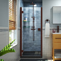 DreamLine Lumen 36 inch D x 42 inch W x 74 3/4 inch H Semi-Frameless Hinged Shower Door