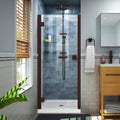 DreamLine Lumen 34 inch D x 42 inch W x 74 3/4 inch H Semi-Frameless Hinged Shower Door
