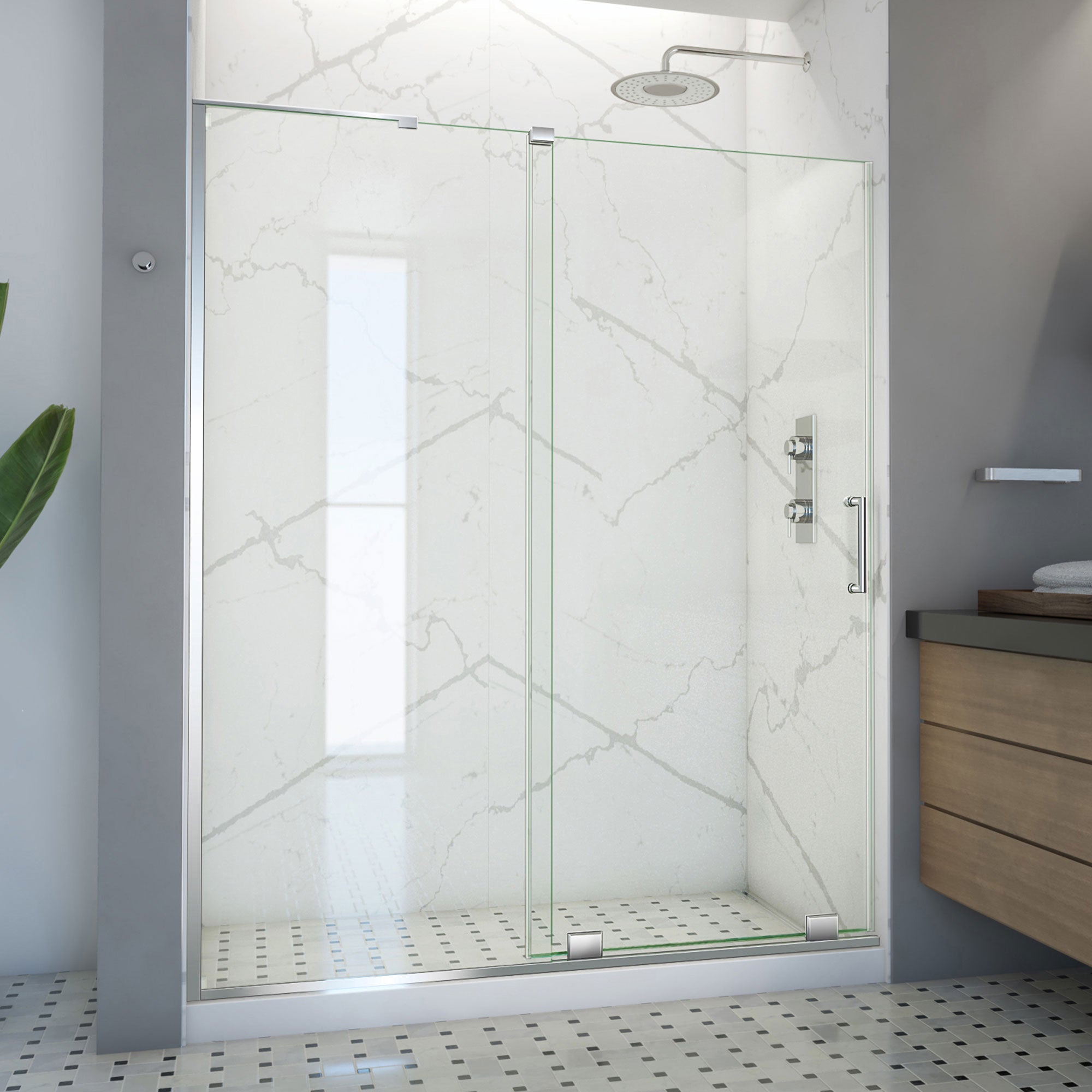 DreamLine Mirage-X 50 - 54 in. W x 71 in. H Frameless Sliding Shower Door