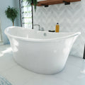 DreamLine Montego 66 inch L x 27 inch H White Acrylic Freestanding Bathtub