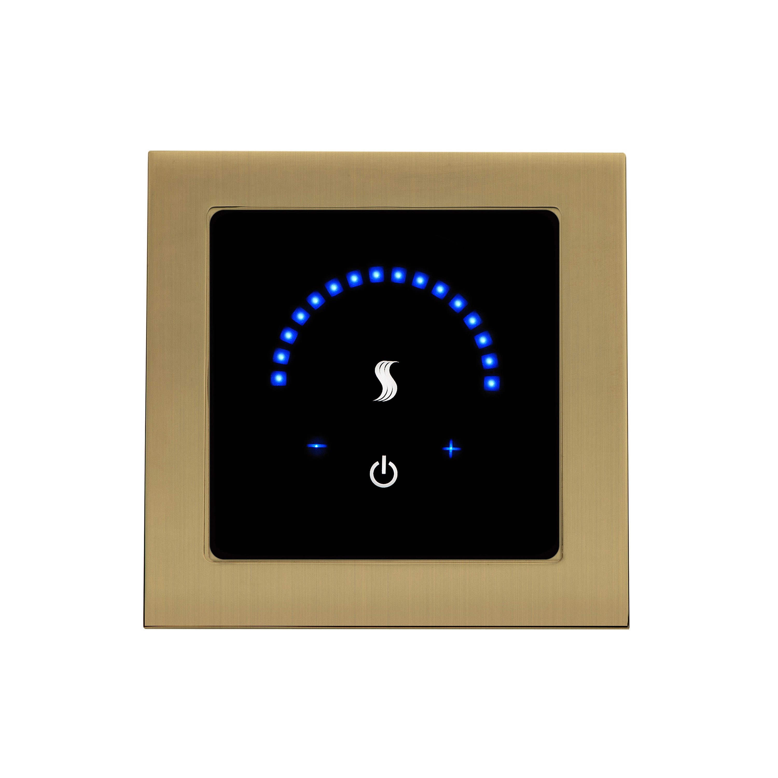MicroTouch Control Recessed — Square / Satin Brass / No Steam Generator,Recessed — Square / Satin Brass / PRO Series III 84 (6kW),Recessed — Square / Satin Brass / PRO Series III 140 (8kW),Recessed — Square / Satin Brass / PRO Series III 240 (10kW),Recess