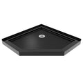 DreamLine SlimLine 42 inch D x 42 inch W x 2 3/4 inch H Corner Drain Neo-Angle Shower Base