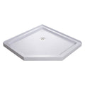 DreamLine SlimLine 38 inch D x 38 inch W x 2 3/4 inch H Corner Drain Neo-Angle Shower Base