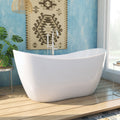 DreamLine Nile 59 inch L x 28 inch H Acrylic Freestanding Bathtub