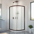 DreamLine Prime 33 inch x 33 inch x 78 3/4 inch H Semi-Frameless Sliding Shower Enclosure