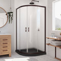 DreamLine Prime 36 inch D x 36 inch W x 74 3/4 inch H Semi-Frameless Sliding Frosted Shower Enclosure