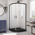 DreamLine Prime 33 inch D x 33 inch W x 74 3/4 inch H Semi-Frameless Sliding Frosted Shower Enclosure