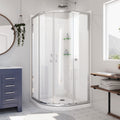 DreamLine Prime 38 inch x 38 inch x 76 3/4 inch Semi-Frameless Sliding Shower Enclosure