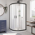 DreamLine Prime 36 inch x 36 inch x 76 3/4 inch H Semi-Frameless Sliding Shower Enclosure