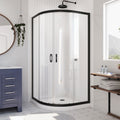 DreamLine Prime 38 inch D x 38 inch W x 74 3/4 inch H Semi-Frameless Sliding Clear Shower Enclosure