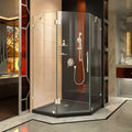 DreamLine Prism Lux 42 inch D x 42 inch W x 74 3/4 inch H Frameless Neo-Angle Hinged Shower Enclosure