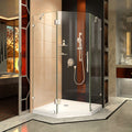 DreamLine Prism Lux 36 inch D x 36 inch W x 74 3/4 inch H Frameless Neo-Angle Hinged Shower Enclosure