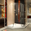 DreamLine Prism Lux 40 inch D x 40 inch W x 74 3/4 inch H Frameless Neo-Angle Hinged Shower Enclosure