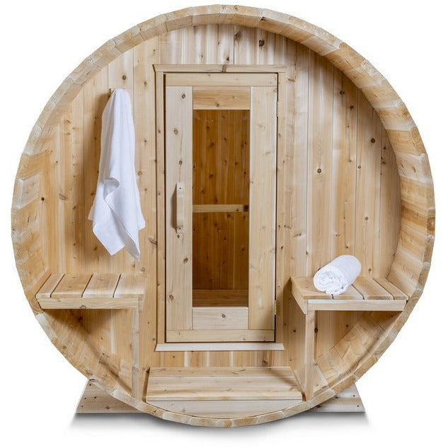 Dundalk Tranquility Barrel Sauna 6'6" x 9'10" Dundalk LeisureCraft products-CTC2245W-3_1.jpg