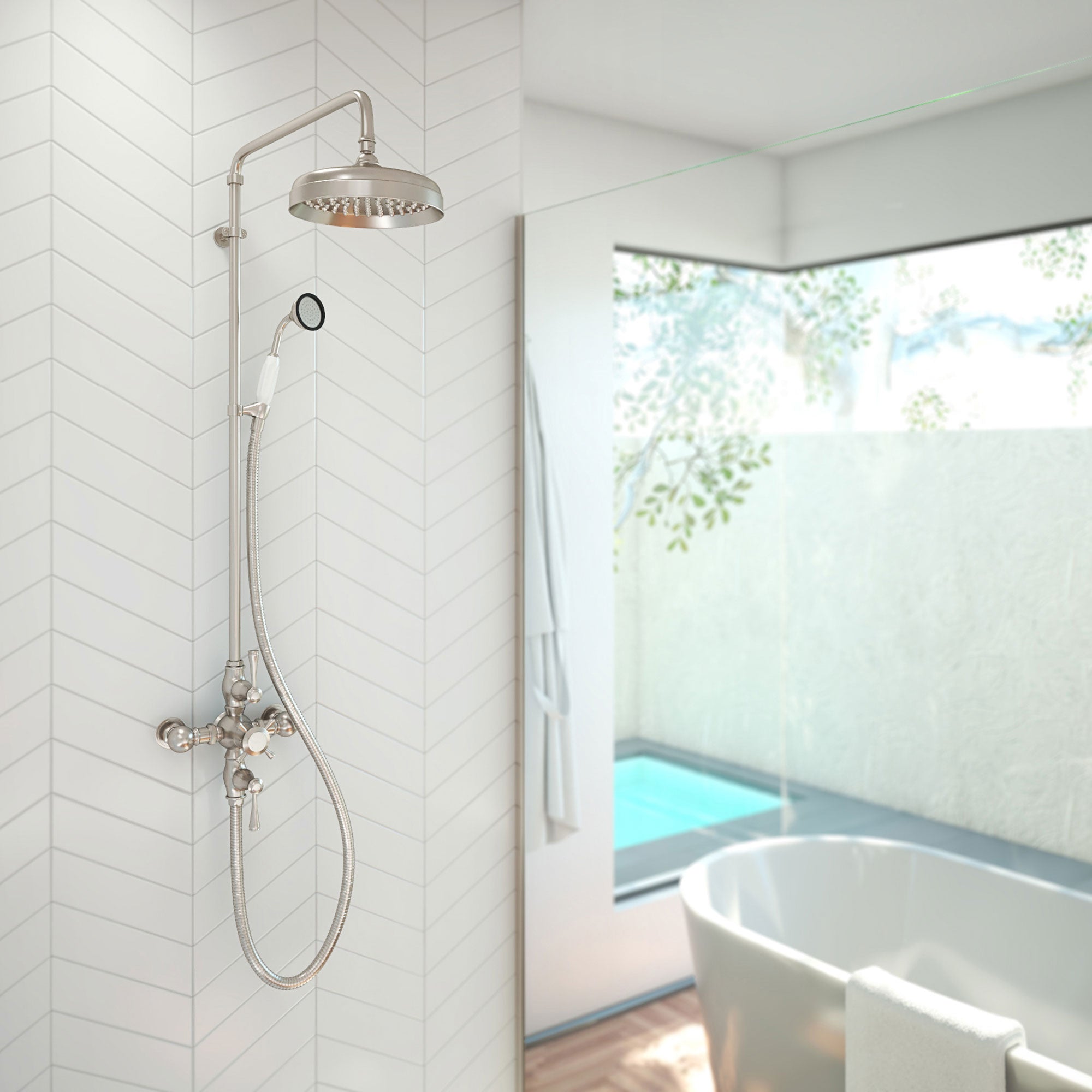 DreamLine Abbey 10 x 22 Shower Faucet Set with Handshower