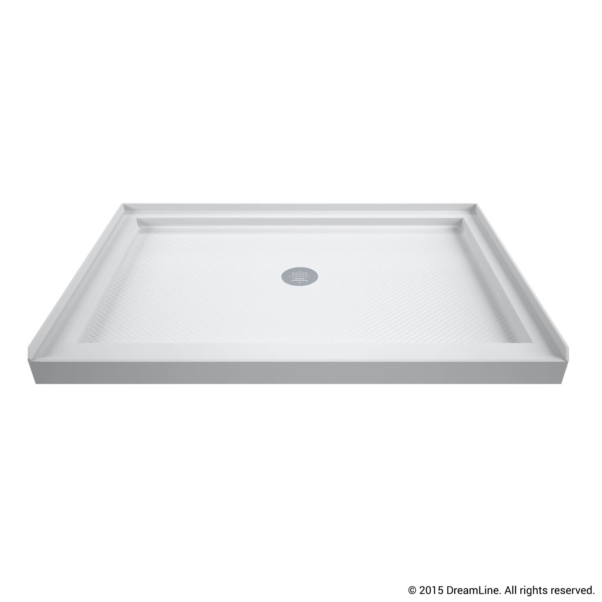 DreamLine SlimLine 36 inch D x 42 inch W x 2 3/4 inch H Center Drain Single Threshold Shower Base