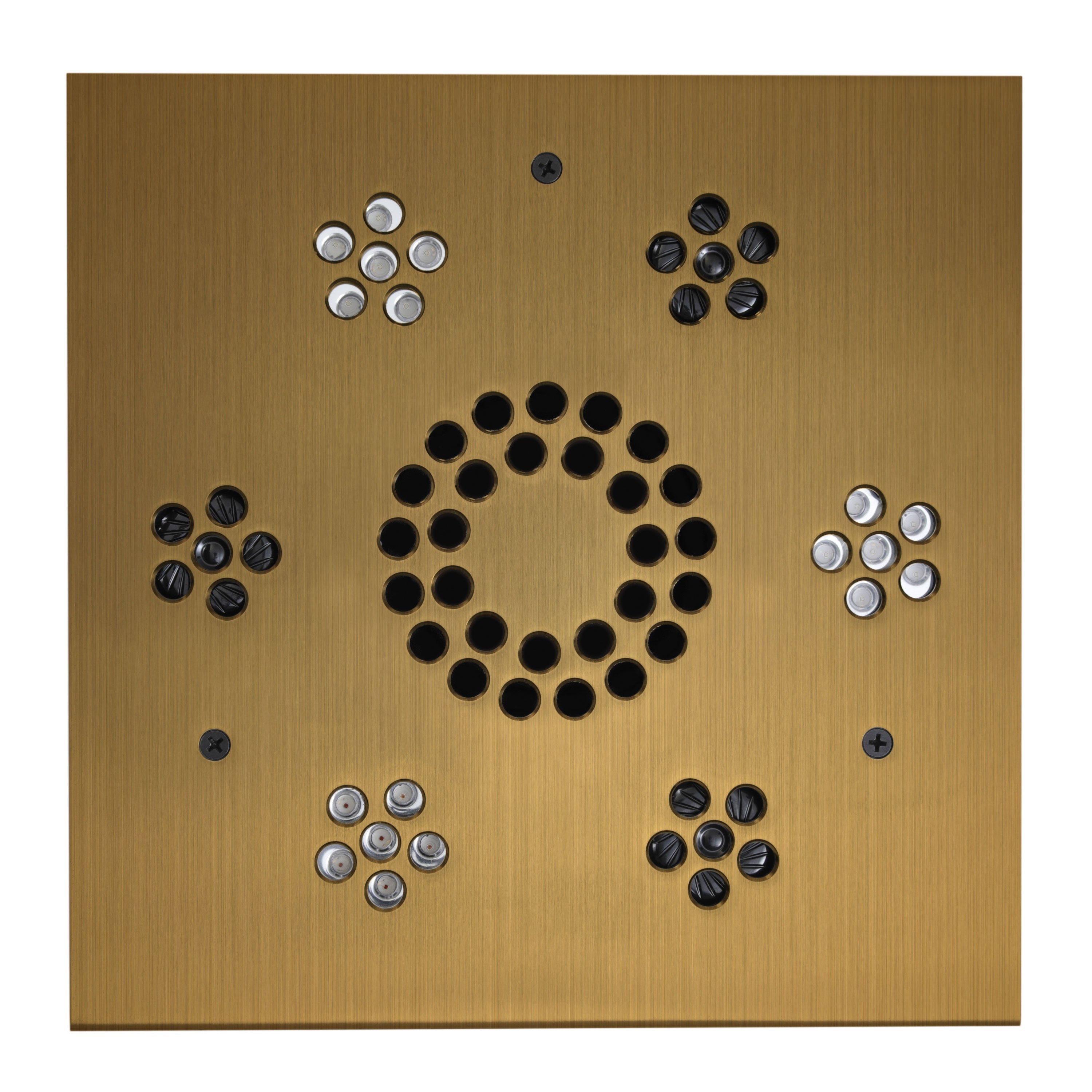 Serenity Essential System - Square - Chromatherapy + Audiotherapy - Antique Brass