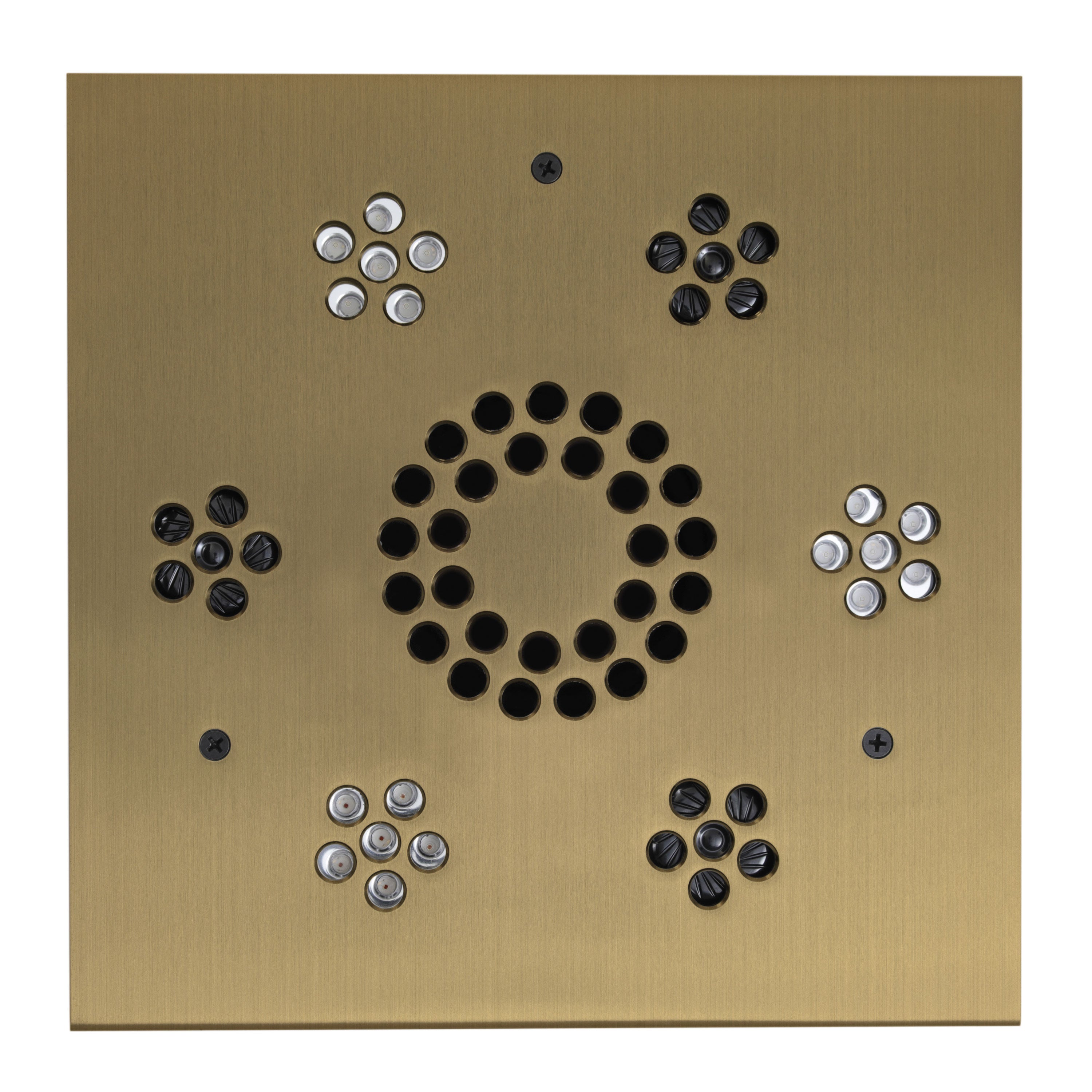 Serenity Essential System - Square - Chromatherapy + Audiotherapy - Satin Brass