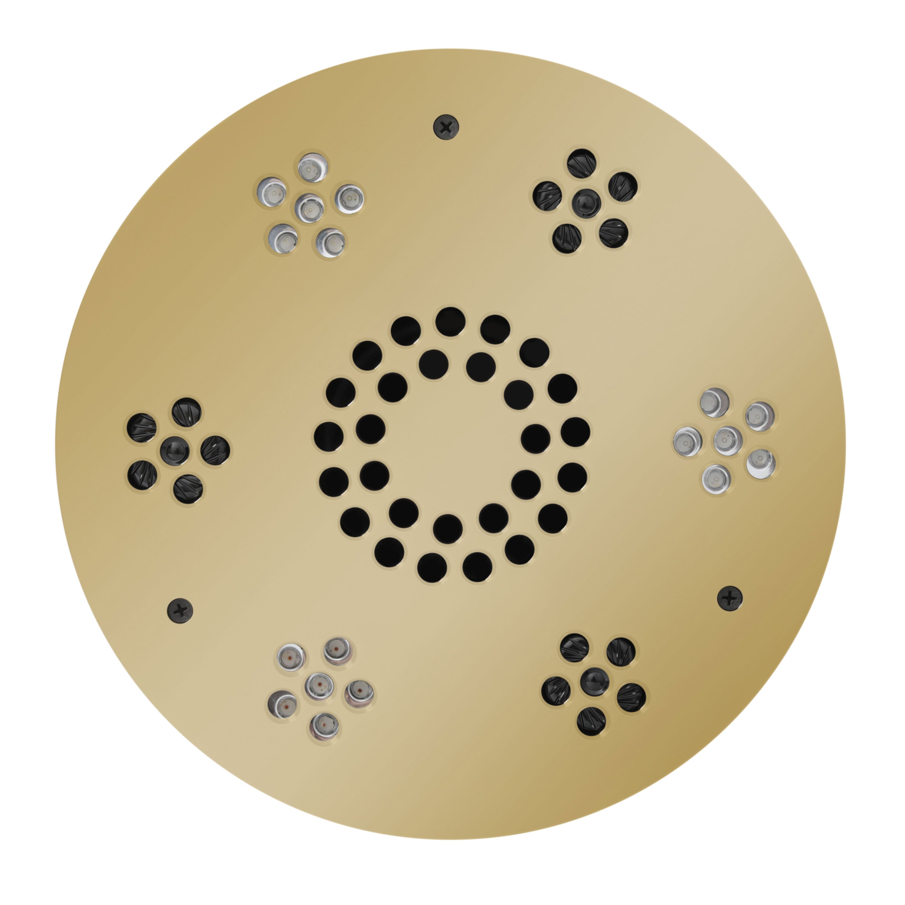 Serenity Essential System - Round - Chromatherapy + Audiotherapy - Polished Brass
