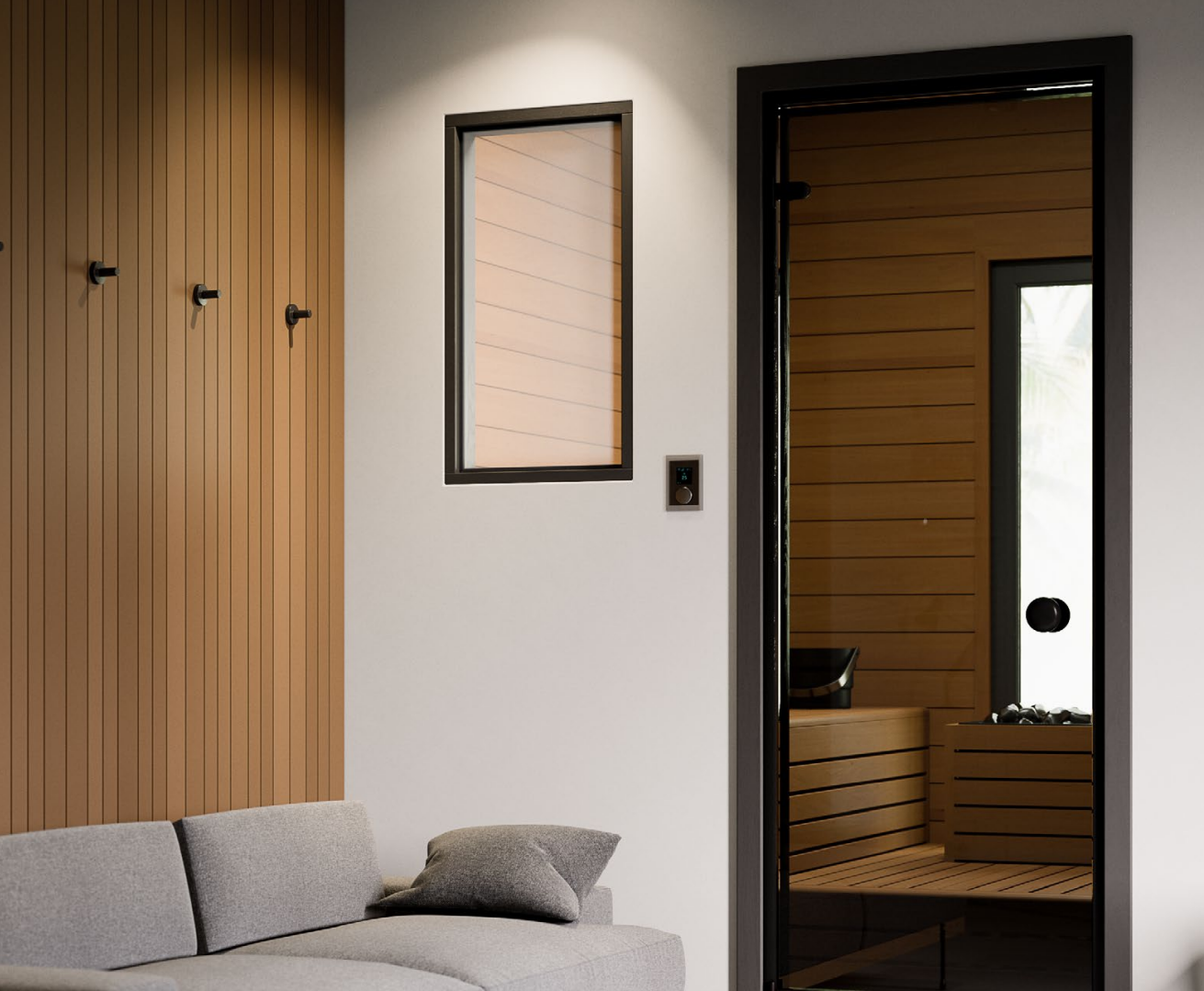 Thermory Sauna Aspen 5x9 Black Window