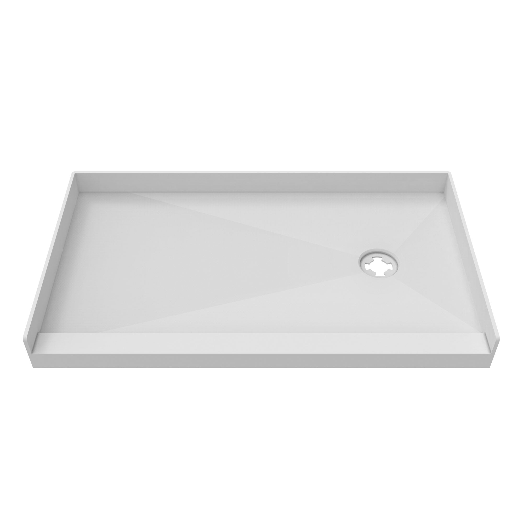 DreamLine TilePrime 30 inch D x 60 inch W x 3 inch H Single Threshold Shower Base