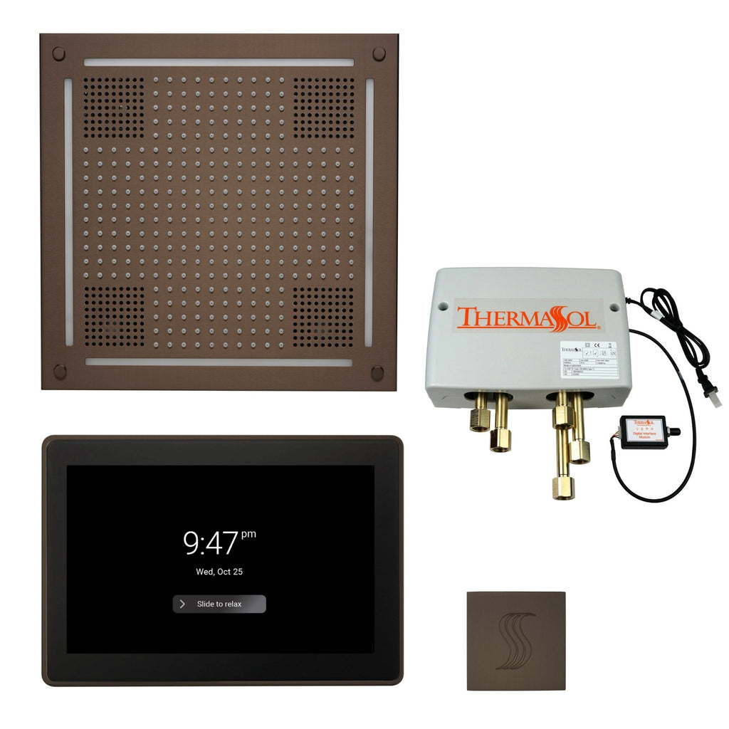 Total Wellness Package ThermaTouch2 15 — HydroVive 18 / Oil Rubbed Bronze / No Steam Generator,ThermaTouch2 15 — HydroVive 18 / Oil Rubbed Bronze / PRO Series III 84 (6kW),ThermaTouch2 15 — HydroVive 18 / Oil Rubbed Bronze / PRO Series III 140 (8kW),Therm