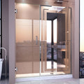 DreamLine Unidoor Mira 58 - 58 1/4 inch W x 72 inch H Frameless Hinged Shower Door