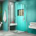DreamLine Unidoor Plus 30 inch W x 30 3/8 inch D x 72 inch H Frameless Hinged Shower Enclosure