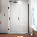 DreamLine Unidoor Plus 50 - 50 1/2 inch W x 72 inch H Frameless Hinged Shower Door