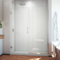 DreamLine Unidoor Plus 55 1/2 - 56 inch W x 72 inch H Frameless Hinged Shower Door