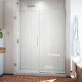 DreamLine Unidoor Plus 54 1/2 - 55 inch W x 72 inch H Frameless Hinged Shower Door