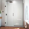 DreamLine Unidoor Plus 58 1/2 - 59 inch W x 72 inch H Frameless Hinged Shower Door