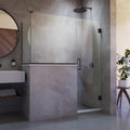 DreamLine Unidoor Plus 57 inch W x 30 3/8 inch D x 72 inch H Frameless Hinged Shower Enclosure