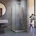DreamLine Unidoor Plus 33 inch W x 34 3/8 inch D x 72 inch H Frameless Hinged Shower Enclosure