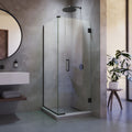 DreamLine Unidoor Plus 32 inch W x 30 3/8 inch D x 72 inch H Frameless Hinged Shower Enclosure