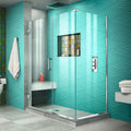 DreamLine Unidoor Plus 49 inch W x 34 3/8 inch D x 72 inch H Frameless Hinged Shower Enclosure