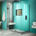 DreamLine Unidoor Plus 52 1/2 inch W x 30 3/8 inch D x 72 inch H Frameless Hinged Shower Enclosure