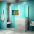 DreamLine Unidoor Plus 59 inch W x 36 3/8 inch D x 72 inch H Frameless Hinged Shower Enclosure