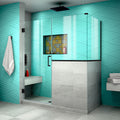 DreamLine Unidoor Plus 58 inch W x 36 3/8 inch D x 72 inch H Frameless Hinged Shower Enclosure