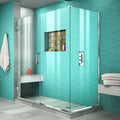 DreamLine Unidoor Plus 56 inch W x 30 3/8 inch D x 72 inch H Frameless Hinged Shower Enclosure