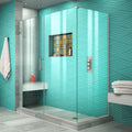 DreamLine Unidoor Plus 53 1/2 inch W x 34 3/8 inch D x 72 inch H Frameless Hinged Shower Enclosure