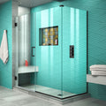 DreamLine Unidoor Plus 60 inch W x 30 3/8 inch D x 72 inch H Frameless Hinged Shower Enclosure- SHEN-24600300