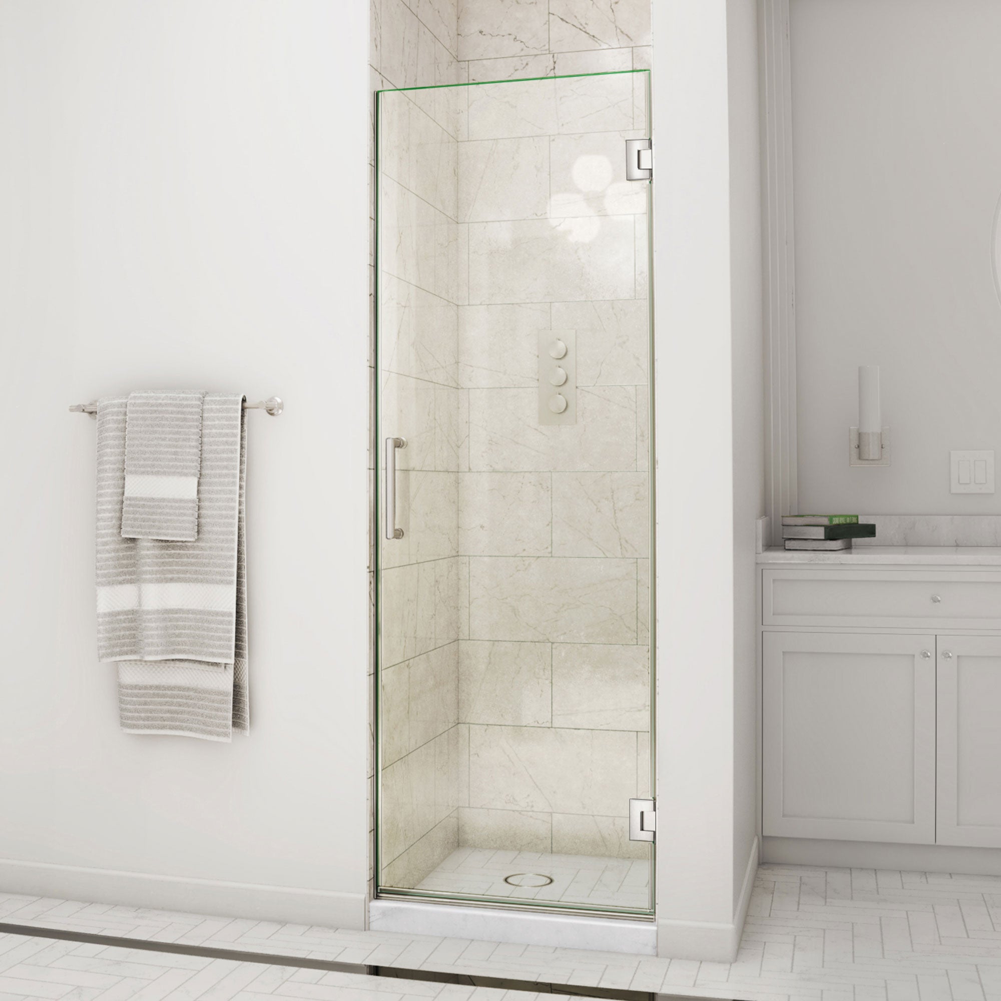 DreamLine Unidoor 23 inch W x 72 inch H Frameless Hinged Shower Door