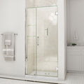 DreamLine Unidoor 37 - 38 inch W x 72 inch H Frameless Hinged Shower Door with Shelves