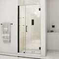 DreamLine Unidoor 35 - 36 inch W x 72 inch H Frameless Hinged Shower Door with Shelves