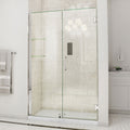 DreamLine Unidoor 50 - 51 inch W x 72 inch H Frameless Hinged Shower Door with Shelves