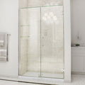 DreamLine Unidoor 49 - 50 inch W x 72 inch H Frameless Hinged Shower Door with Shelves