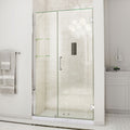 DreamLine Unidoor 47 - 48 inch W x 72 inch H Frameless Hinged Shower Door with Shelves
