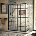 DreamLine Unidoor Toulon 34 3/8 inch D x 51 7/8 inch W x 72 inch H Frameless Hinged Shower Enclosure